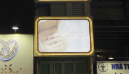 Giá bảng hiệu hộp đèn quận 1 - công trình TIERRA