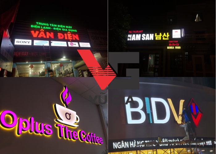 giá bảng hiệu chữ nổi đèn led