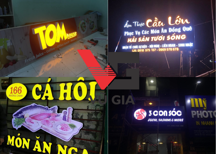 giá bảng hiệu chữ nổi đèn led