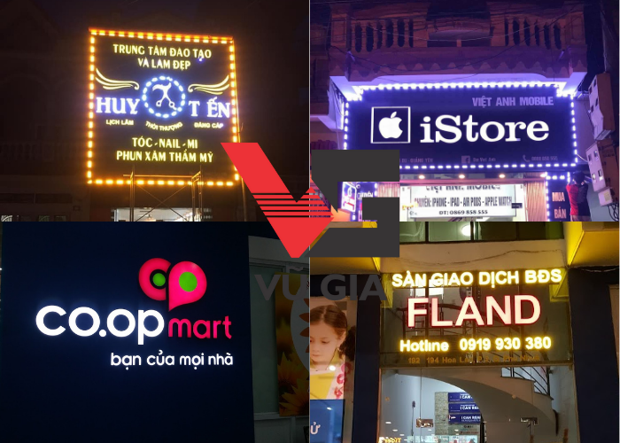 giá bảng hiệu chữ nổi đèn led