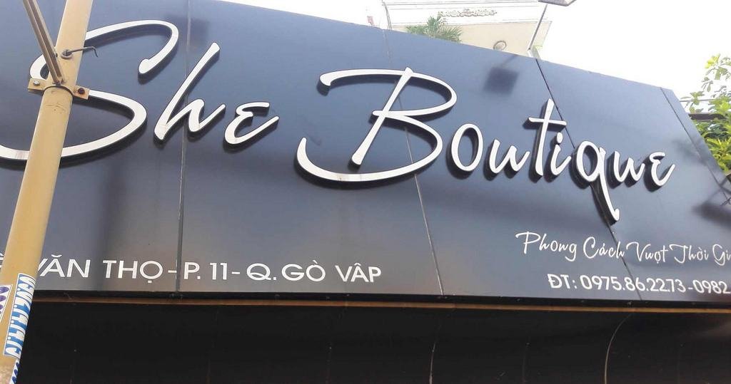 biển hiệu shop thời trang Tp Hcm
