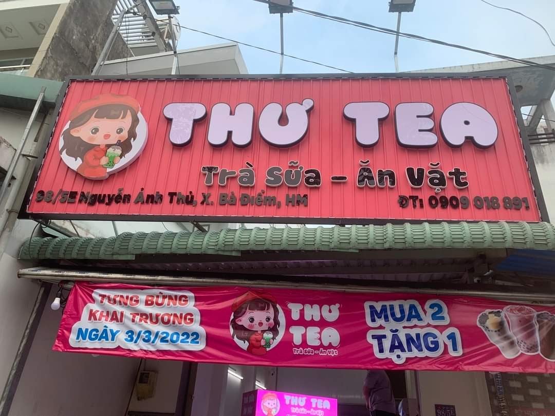 bảng quảng cáo trà sữa đẹp Tân Phú