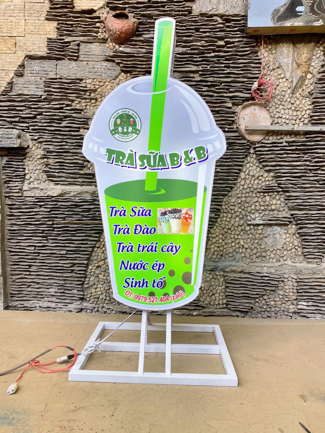 bảng hiệu hộp đèn trà sữa Gò Vấp