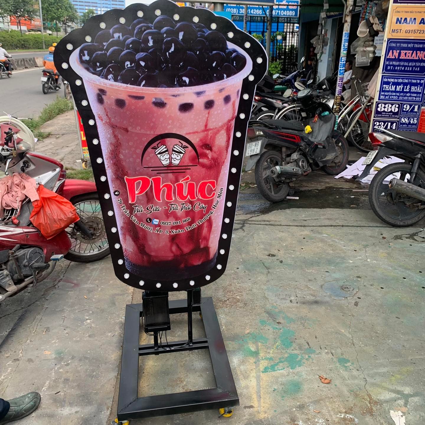 bảng hiệu hộp đèn trà sữa Gò Vấp