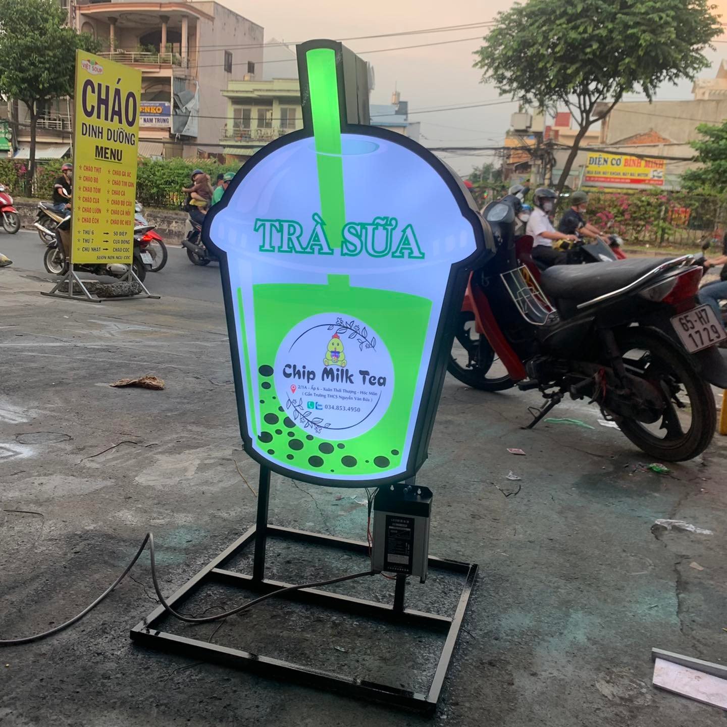 bảng hiệu hộp đèn trà sữa Gò Vấp