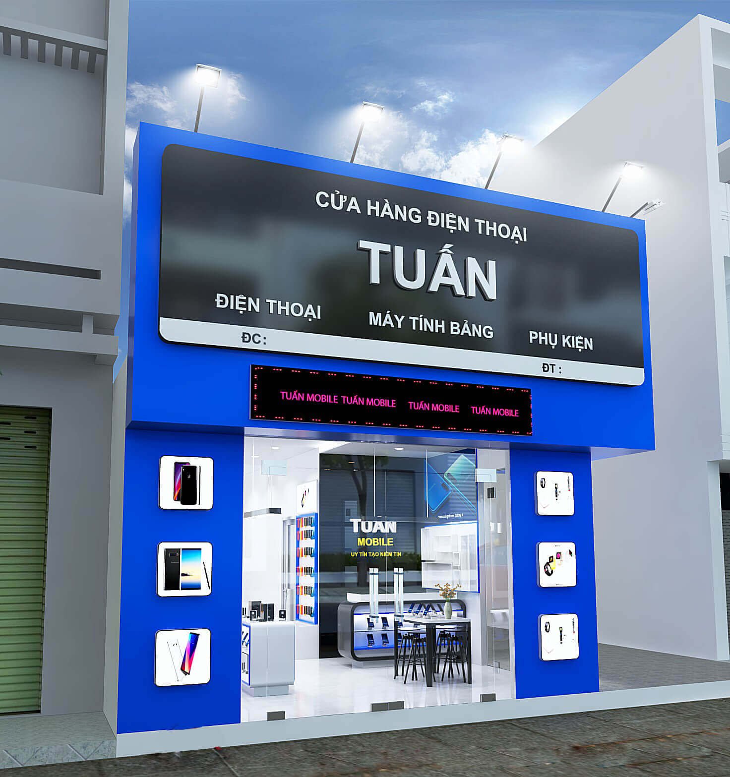 bảng hiệu điện thoại đẹp Tp Hcm