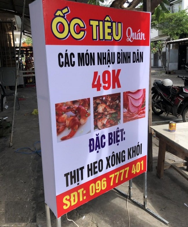 Bảng hiệu quán nhậu Thủ Đức