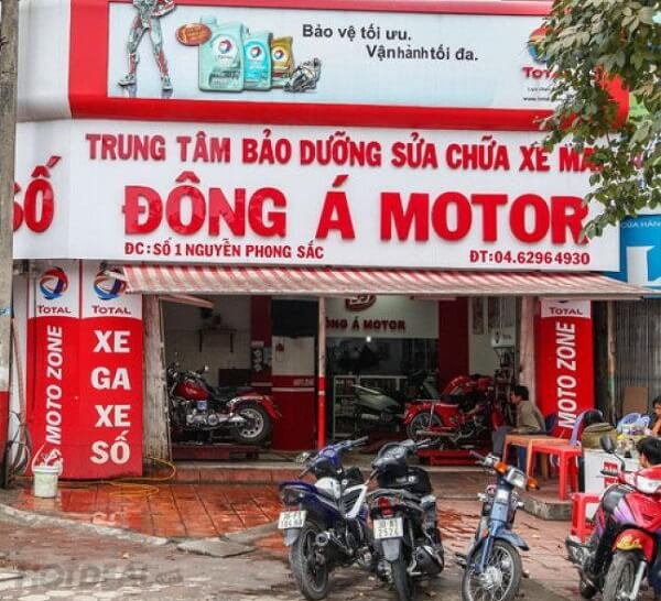 Mẫu bảng hiệu chữ nổi của trung tâm bảo dưỡng xe máy Đông Á Motor