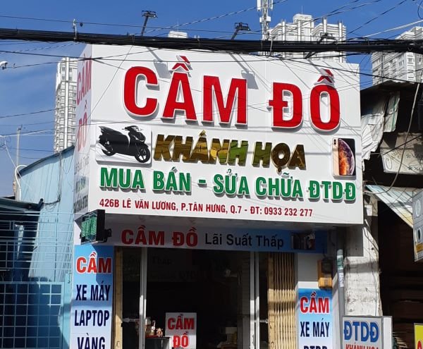 Cần xác định kích thước bảng hiệu cầm đồ một cách hợp lý