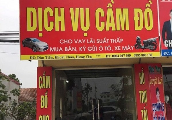 Biển hiệu cầm đồ bằng bạt Hiflex