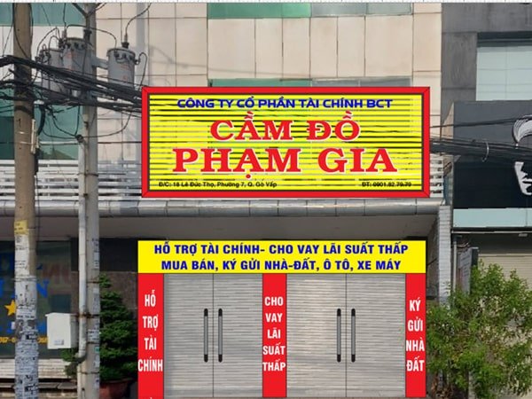 Bảng hiệu dịch vụ cầm đồ bằng Alu