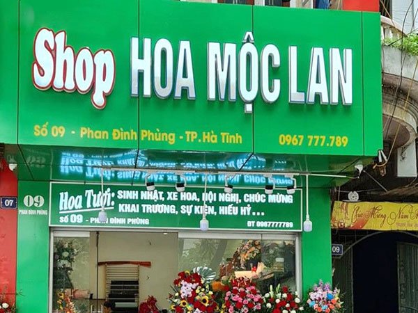 Mẫu bảng hiệu shop hoa