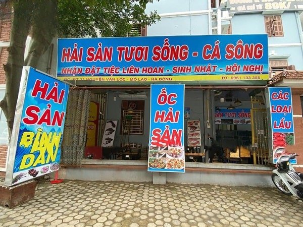 Mẫu biển quảng cáo hải sản đẹp