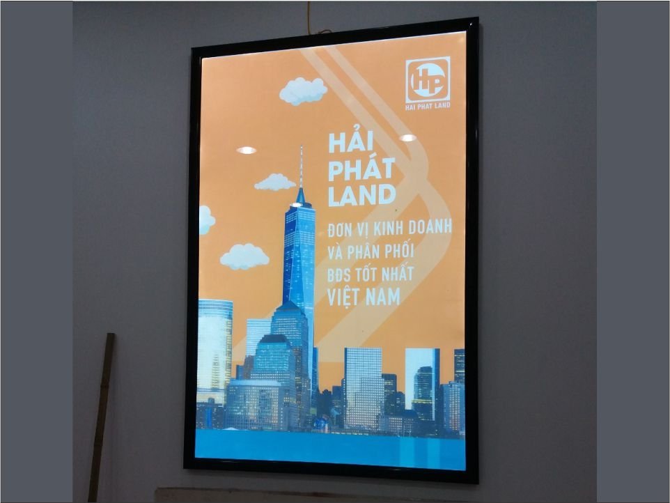 bảng hiệu hộp đèn LED siêu mỏng giá rẻ