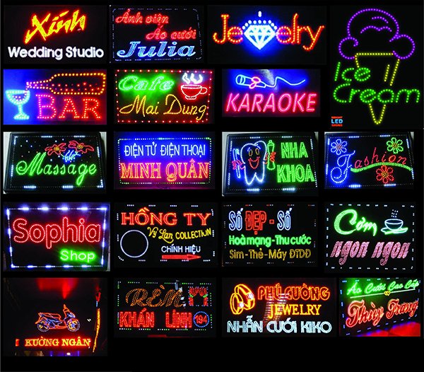 Bảng hiệu đèn led quảng cáo