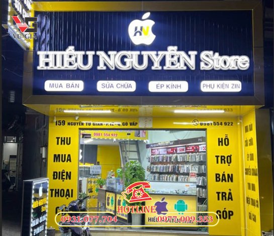Thi công bảng hiệu điện thoại đẹp TP HCM giá tốt