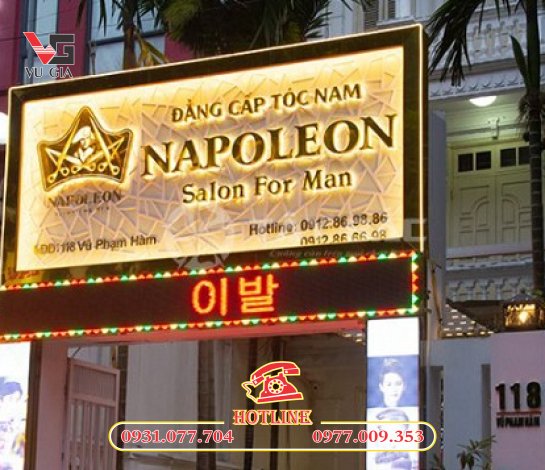 Thi công biển hiệu salon tóc TP HCM chuyên nghiệp, bền đẹp