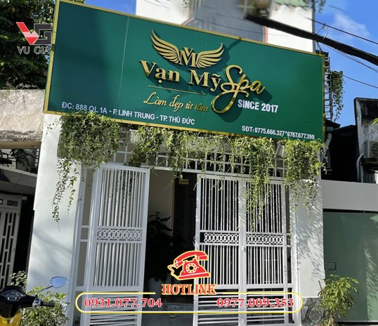 Thi công bảng hiệu spa dưỡng sinh Thủ Đức 
