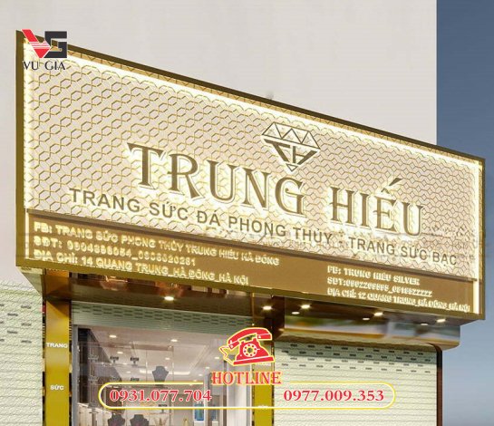 Làm bảng hiệu tiệm bạc Quận 1 sang trọng, giá tốt