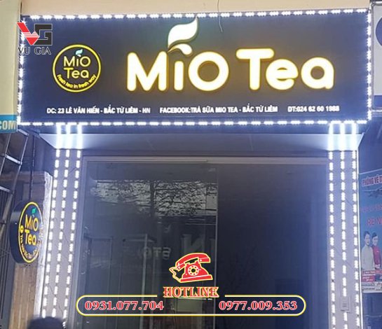 Nhận làm biển hiệu quán trà sữa TP HCM theo yêu cầu