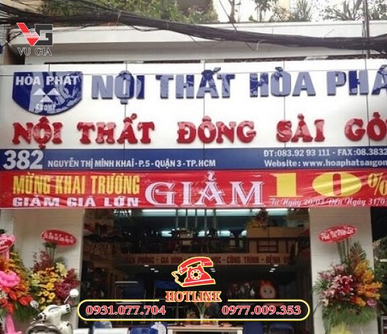 Biển quảng cáo nội thất TP HCM, thi công trọn gói giá tốt 