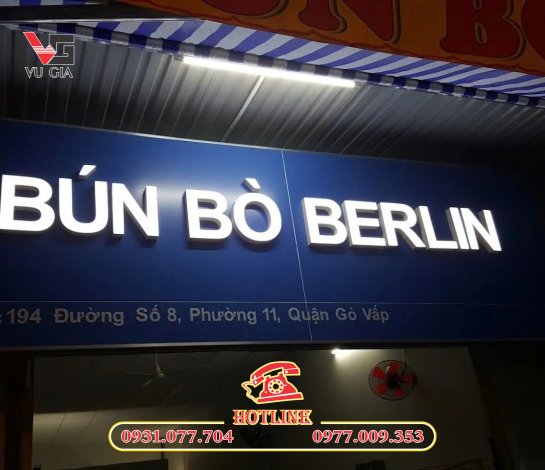 Làm bảng hiệu chữ nổi quận 1 chuyên nghiệp, thi công nhanh